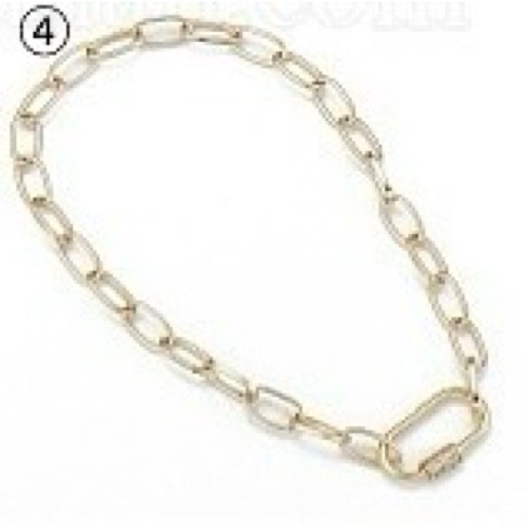 Pave Cubic Zirconia Screw Carabiner Charms - Picture 2 of 2